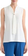 KASPER Tie Neck Sleeveless Top
