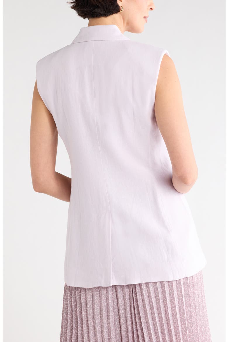 Classic Fit Linen Blend Vest, Alternate, color, PURPLE HUSH