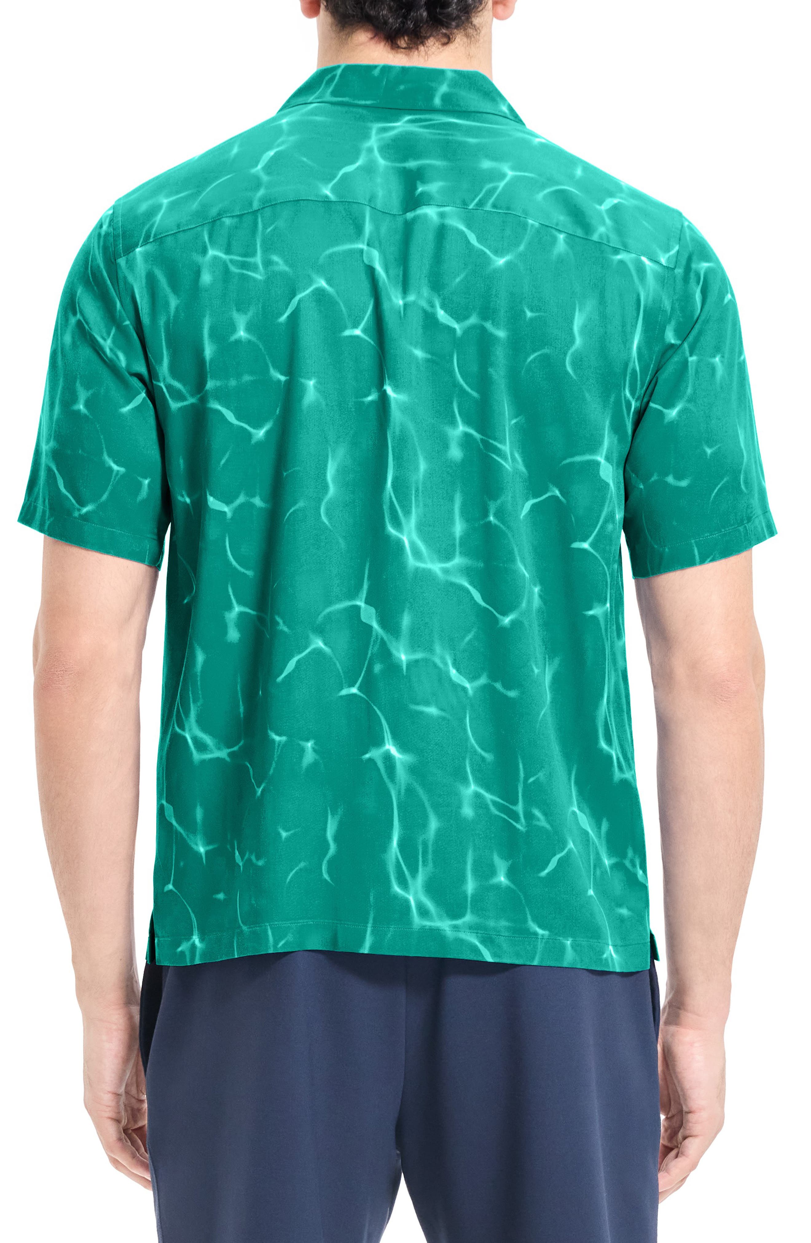 Theory Irving Ripple Short Sleeve Button-Up Camp Shirt (Men ...