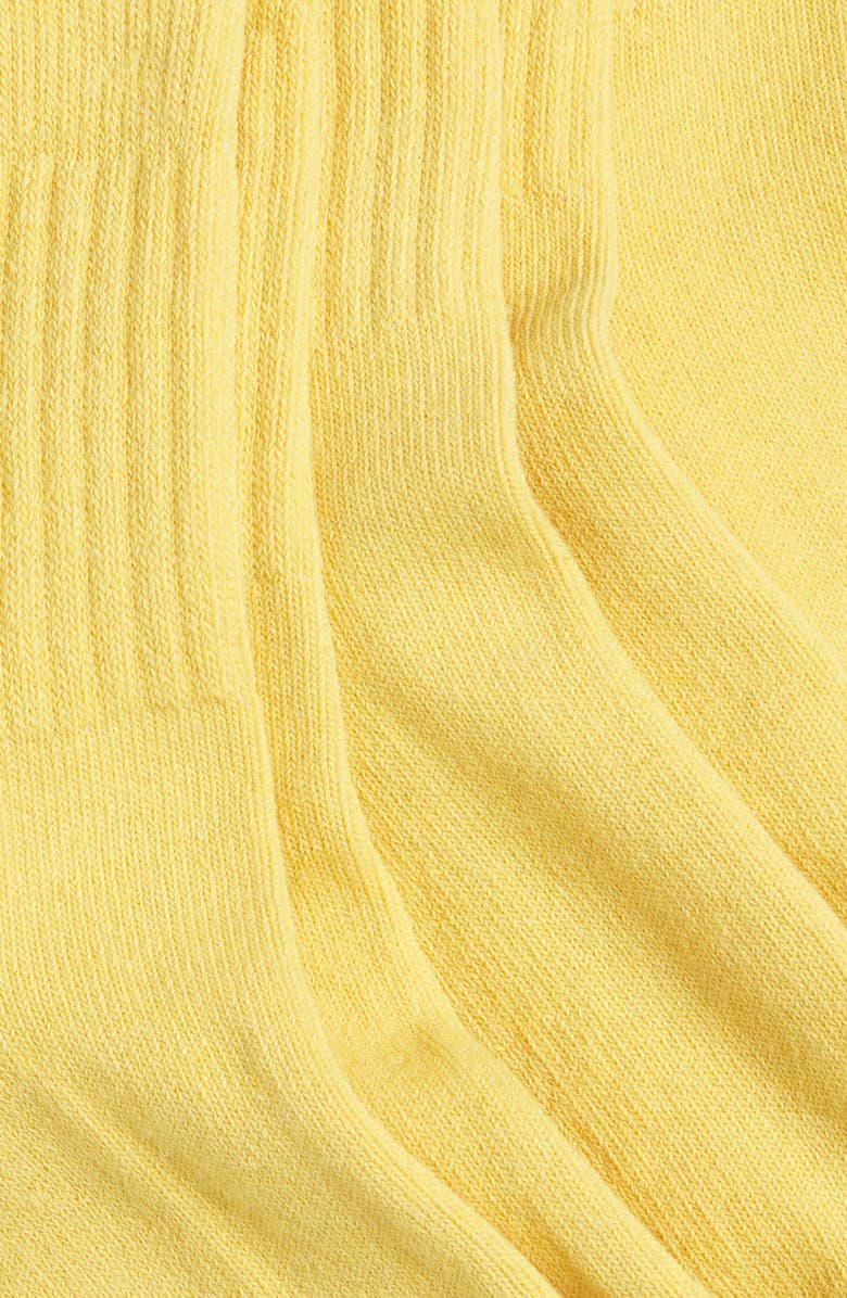 ARVIN GOODS 3-Pack Quarter Crew Socks, Alternate, color, Yellow