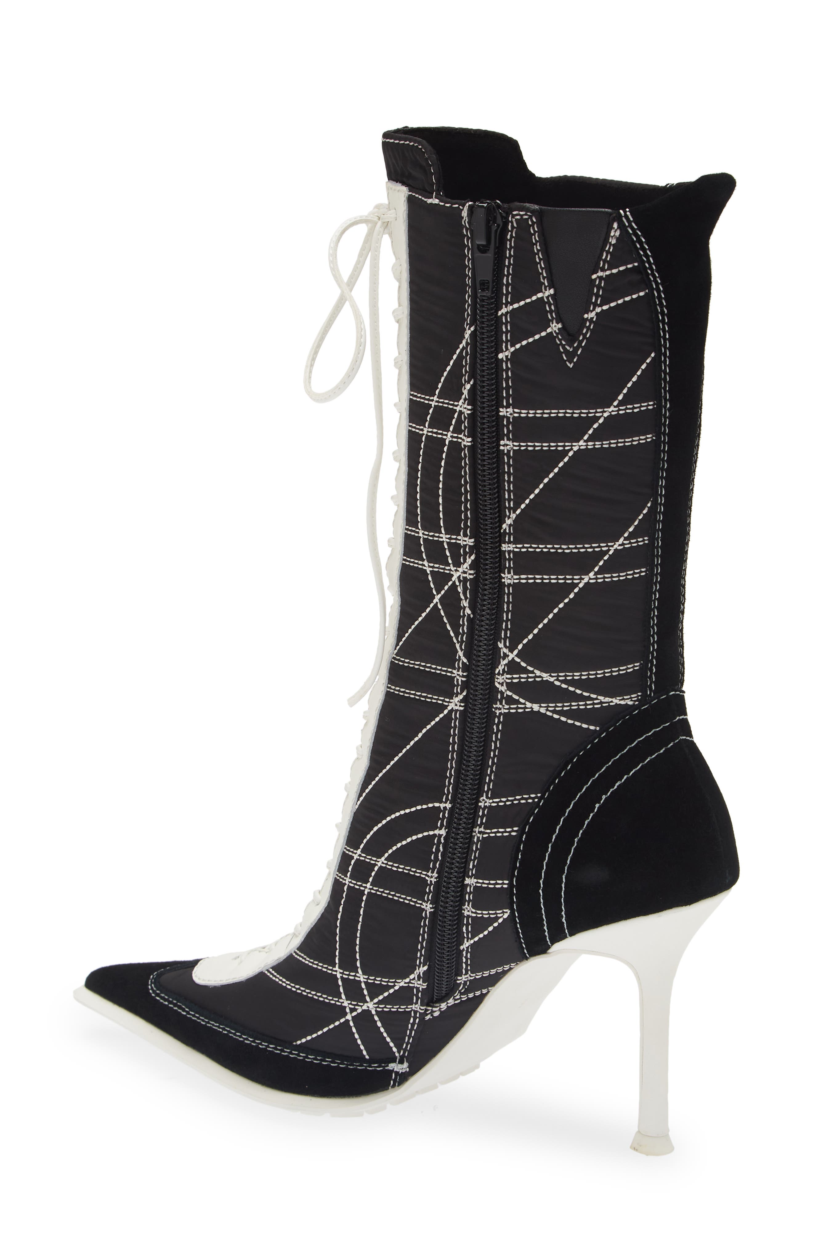 Pep-Rally Pointed Toe Boot, Alternate, color, BLACK COMBO