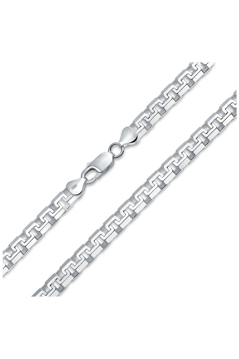 Sterling Silver Boxy Link Chain Necklace, Alternate, color, SILVER