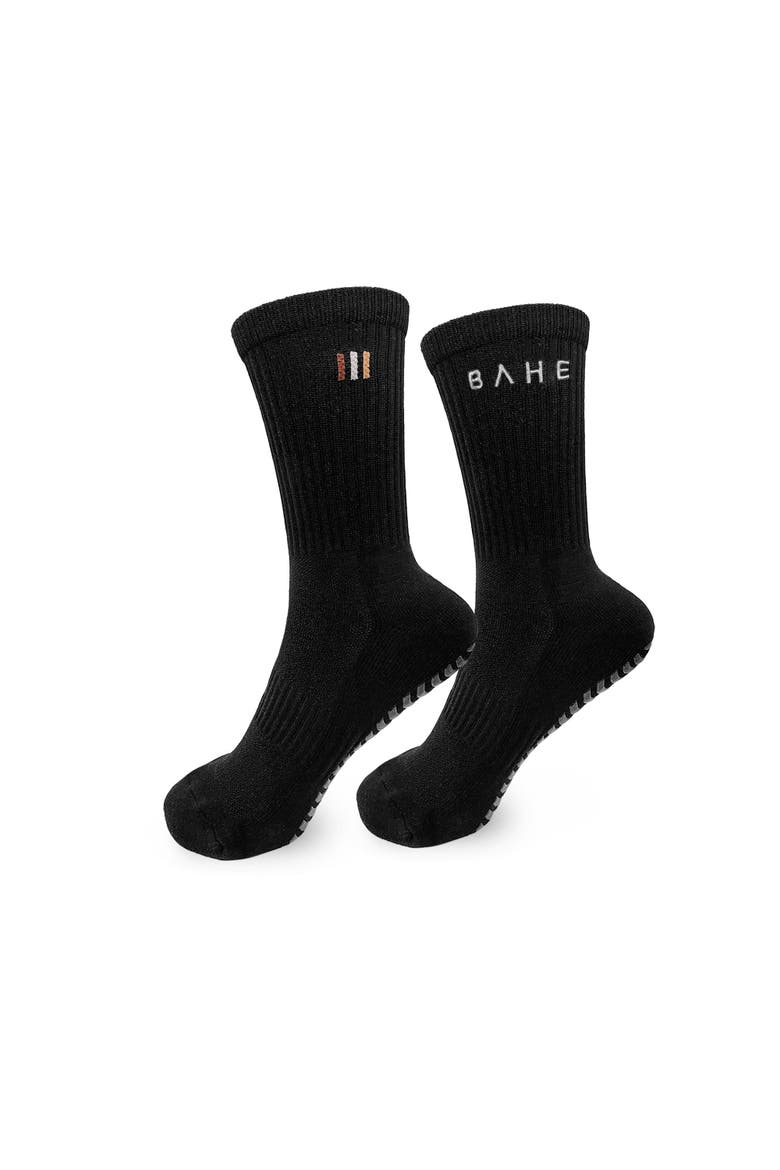 Studio Grippy Crew Socks, Main, color, Anthracite