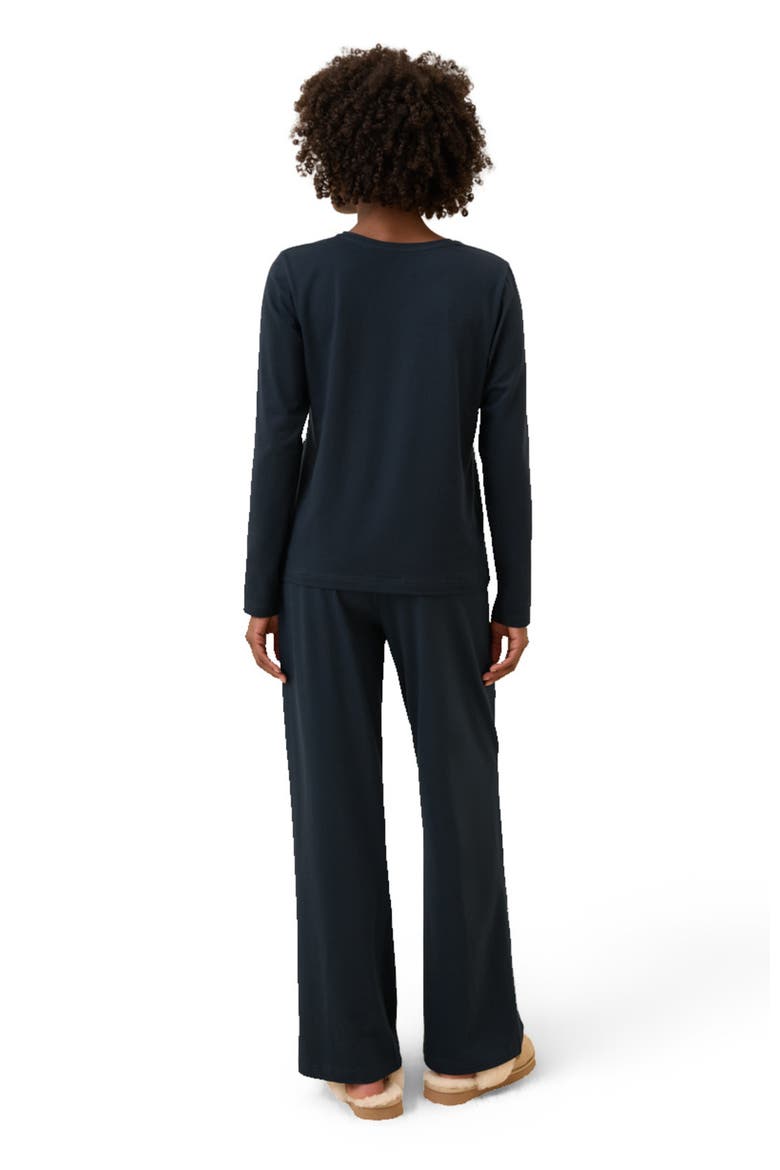 Organic Cotton Cool Stretch Relaxed Sleep Shirt, Alternate, color, Midnight Blue