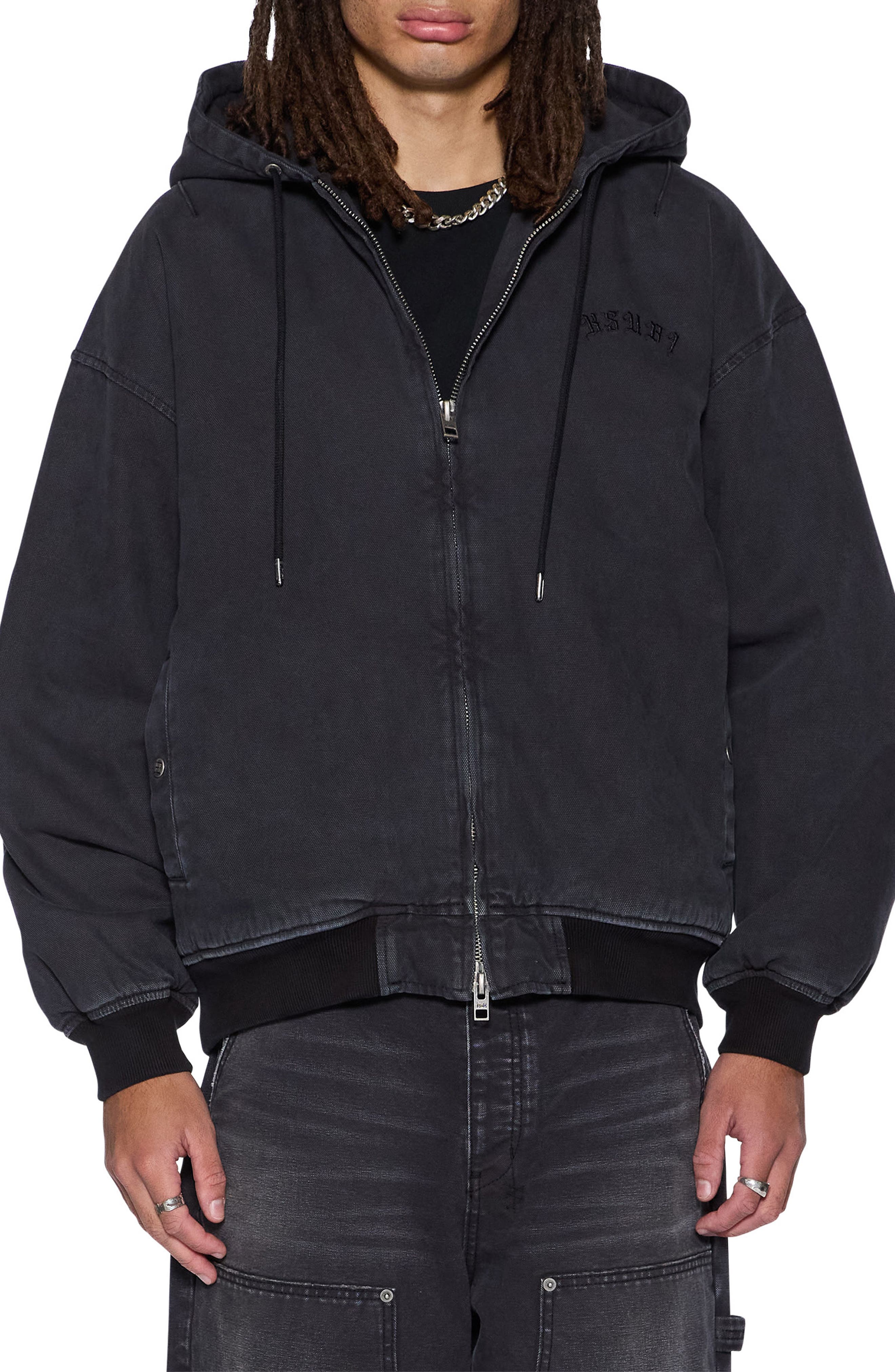 Ksubi Studded Logo Hooded Jacket