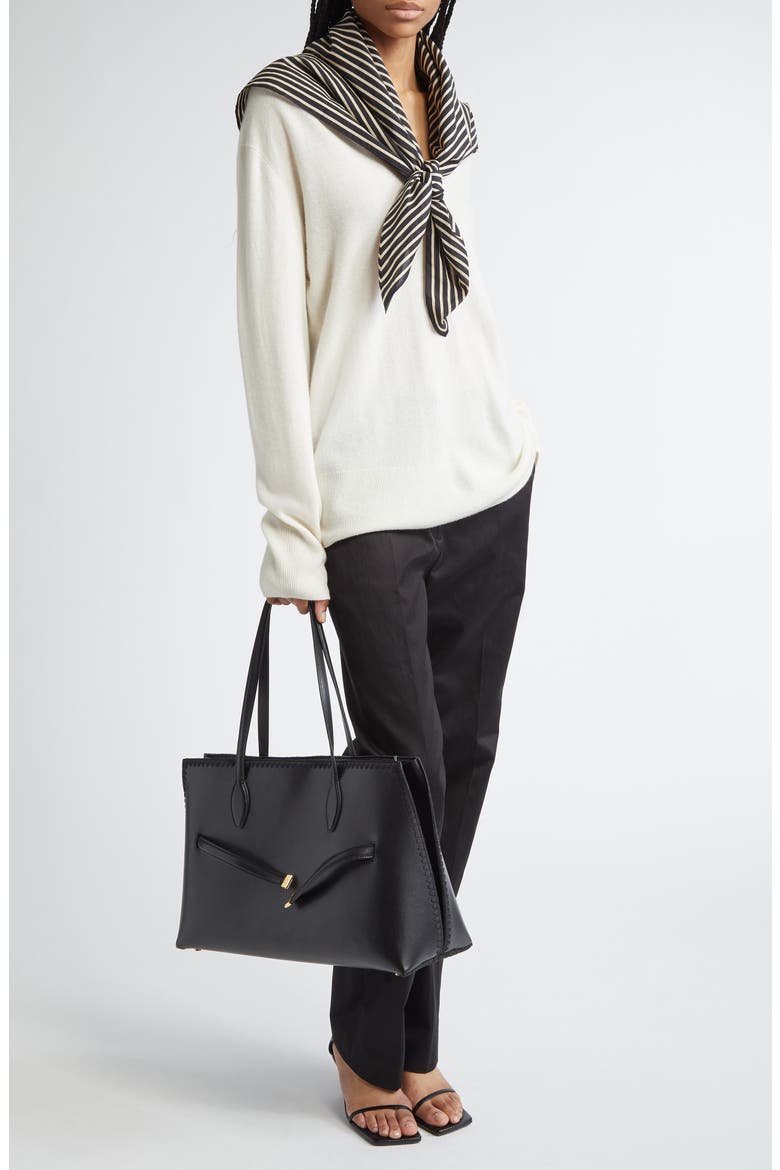 Cashmere V-Neck Sweater, Alternate, color, ECRU