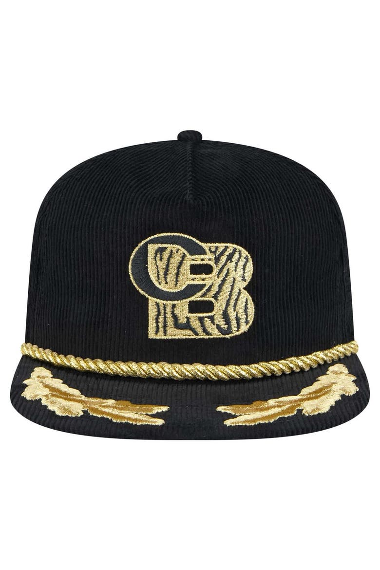 Men's New Era Black Cincinnati Bengals City Originals Corduroy Skipper Golfer Snapback Hat, Alternate, color, Black