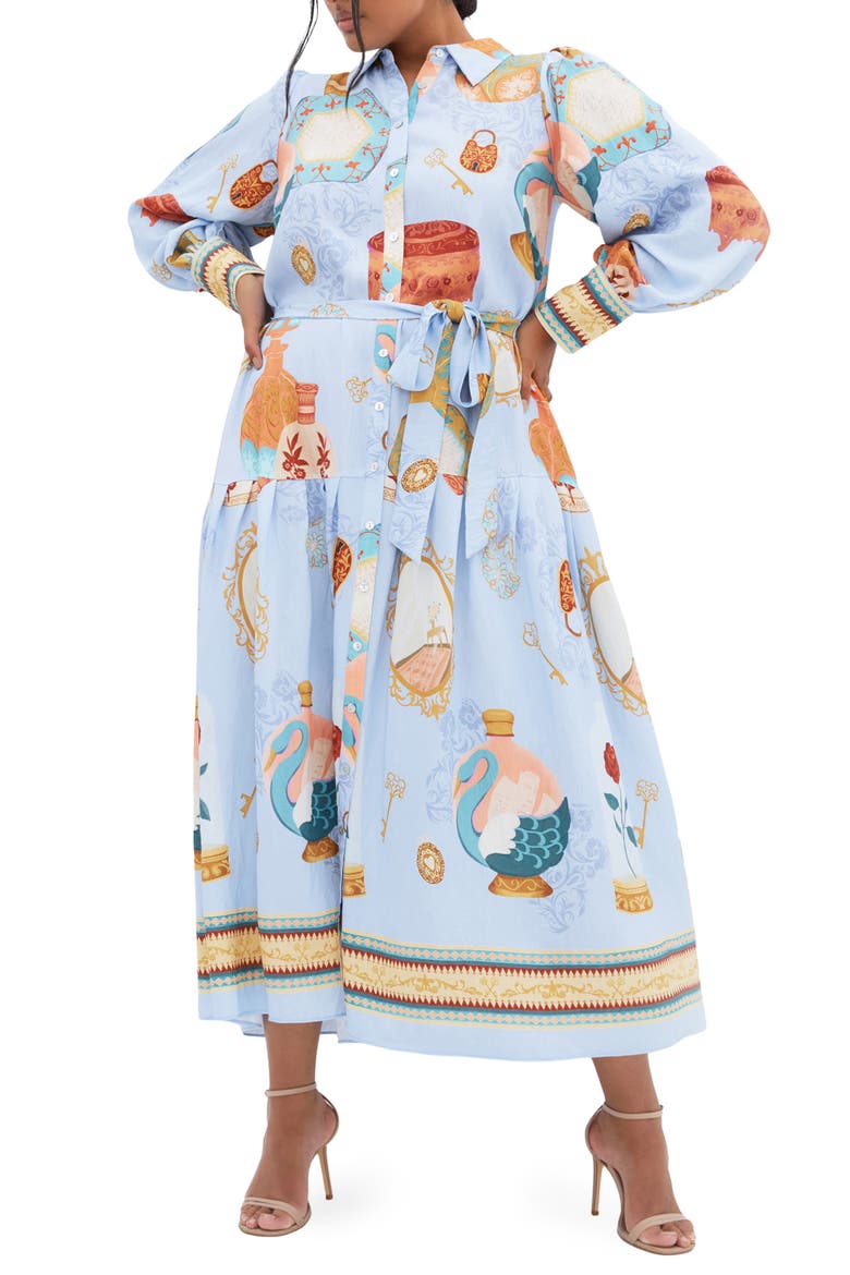 Stellar Beauty Long Sleeve Maxi Dress, Main, color, REFINED BEAUTY