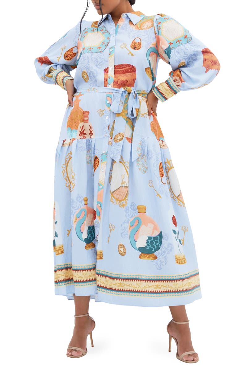 City Chic Stellar Beauty Long Sleeve Maxi Dress, Main, color, 