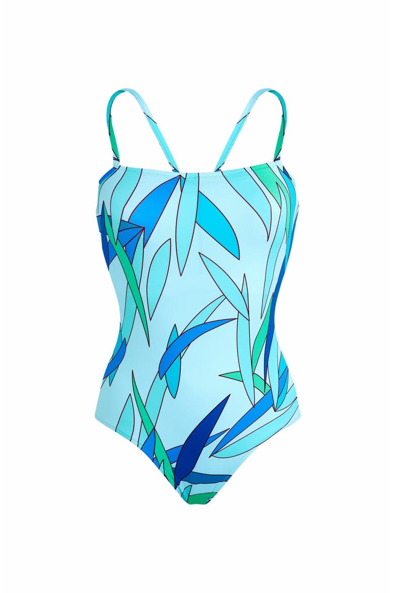 Women's Madrague Crossed Back Straps One-Piece Swimsuit, Alternate, color, THALASSA