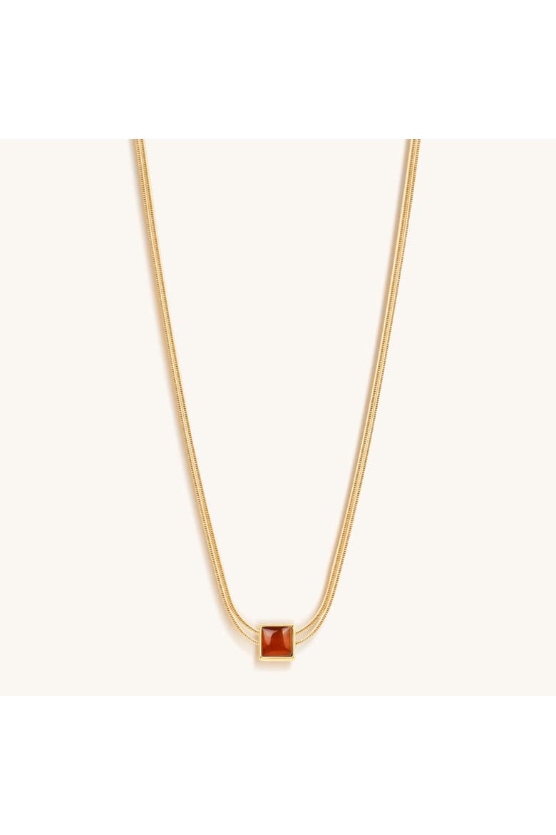 Garnet Evil Eye Women's Gold Plated Necklace January Birthstone Renew & Energize, Alternate, color, Gold/Red