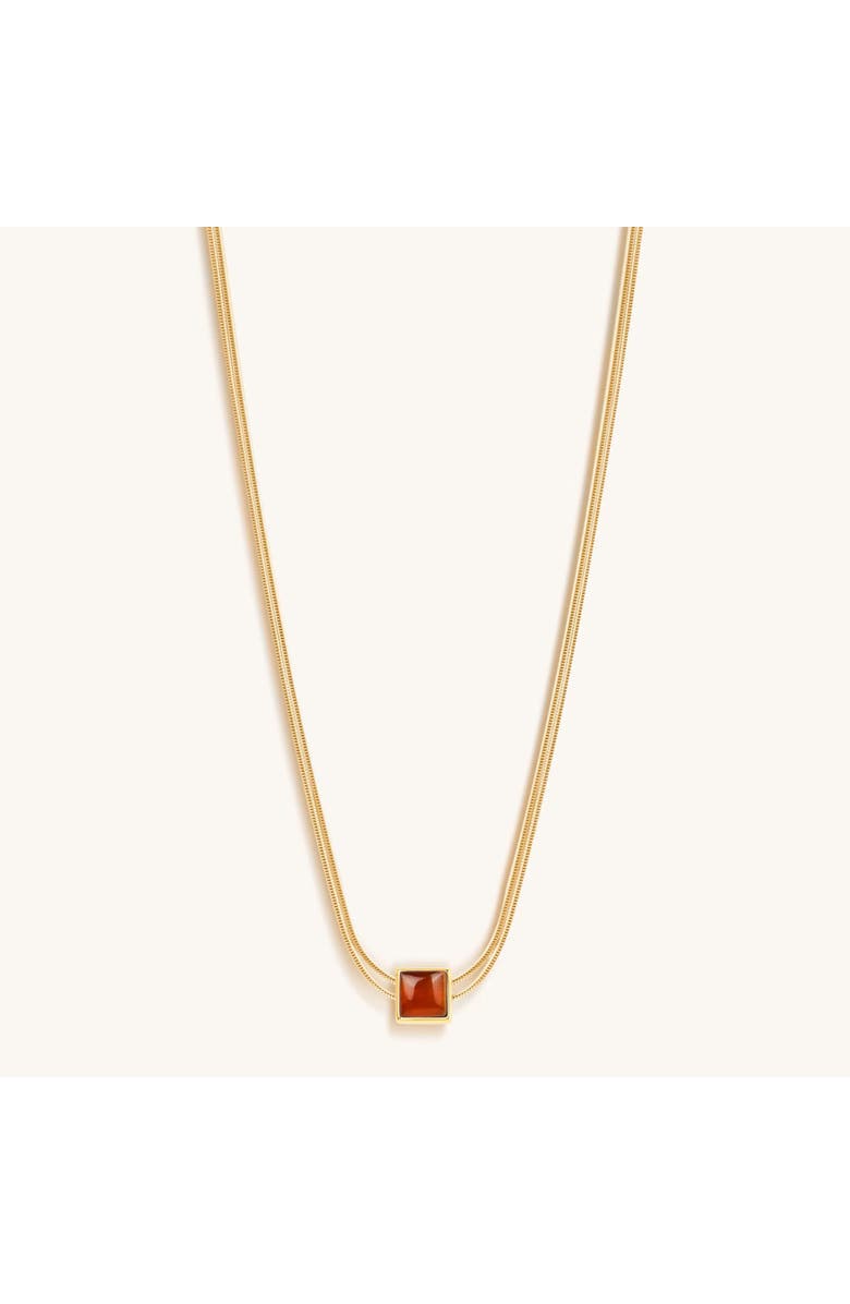 Karma and Luck Garnet Evil Eye Gold Plated Necklace January Birthstone Renew & Energize, Alternate, color, Gold/Red