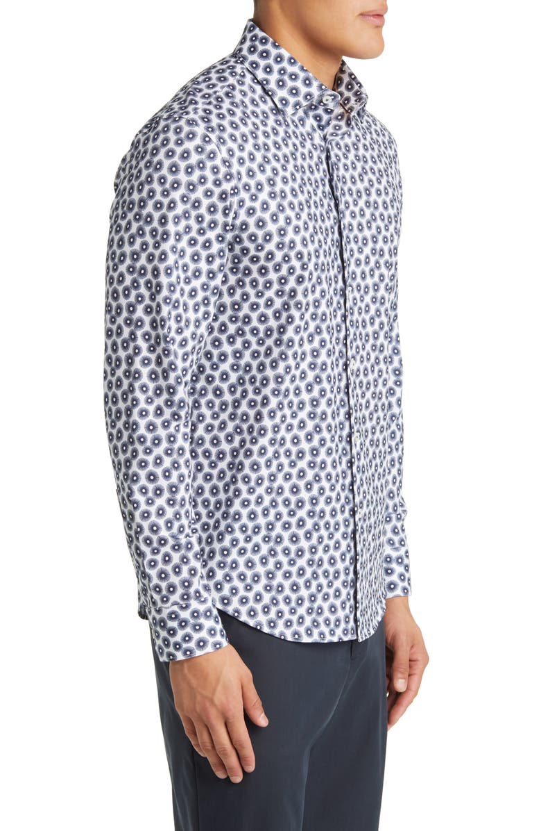 Bugatchi James OoohCotton<sup>®</sup> Abstract Print Button-Up Shirt, Alternate, color,