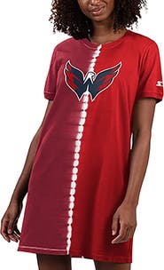 STARTER Women's Starter Red Washington Capitals Ace Tie-Dye Sneaker Dress