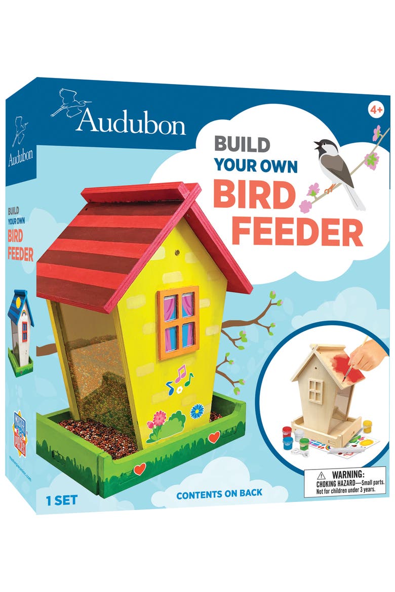 Audubon Birdfeeder Wood Craft Kit, Main, color, Multicolor
