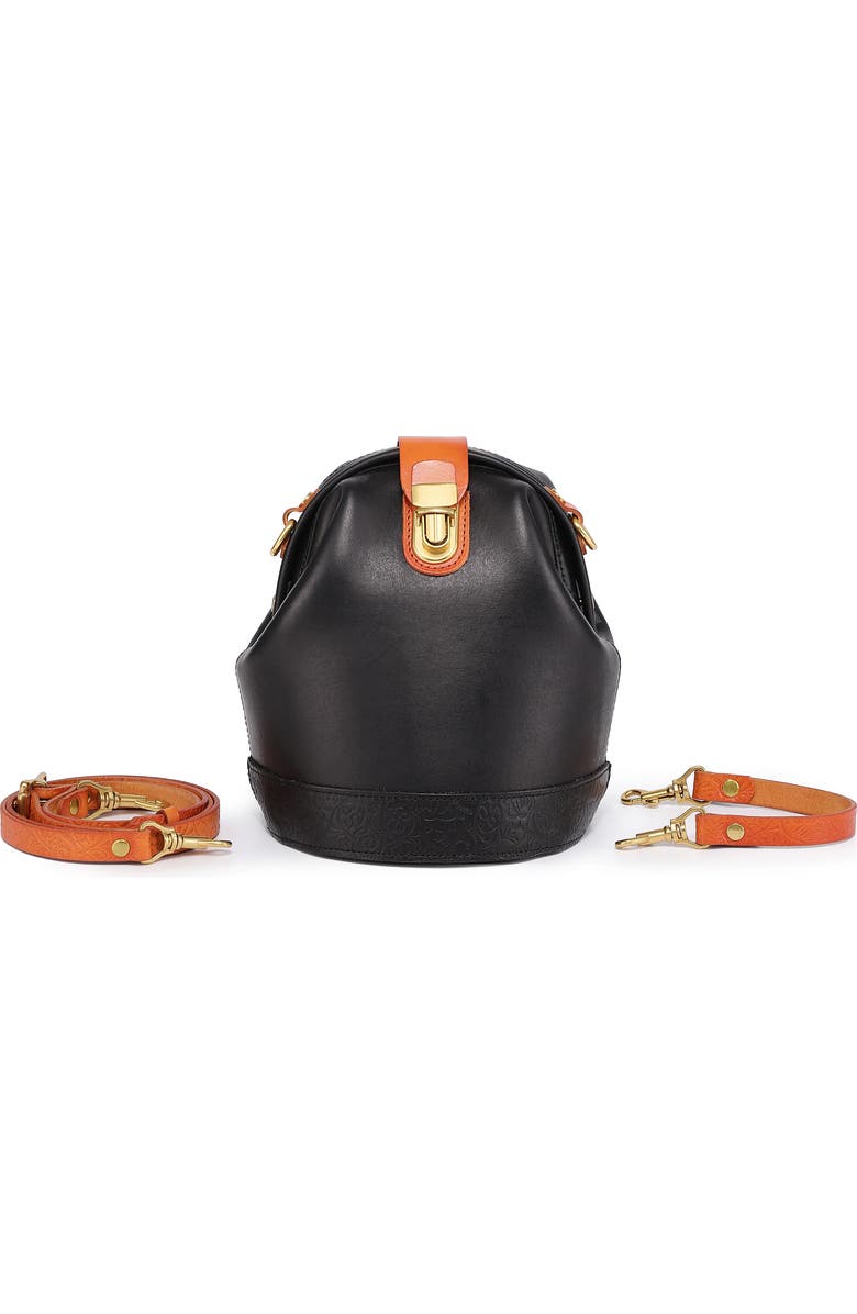 OLD TREND Doctor Bucket Leather Crossbody Bag, Alternate, color, Black