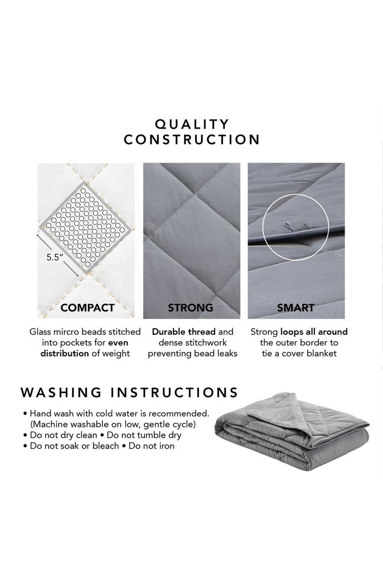 INSPIRED HOME Cozy Tyme Eshe Weighted Blanket 25lbs 72" x 80" - Taupe, Alternate, color,