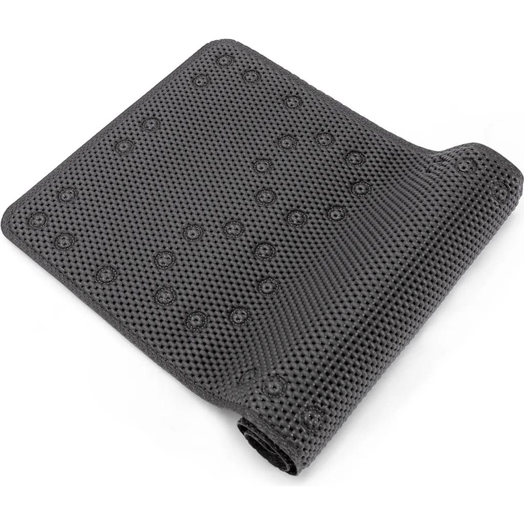 J&v Textiles J And V Textiles Nonskid Double Foam Bath Mat In Black