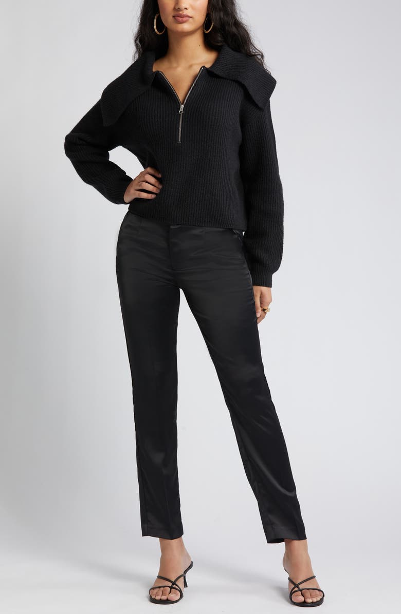 Open Edit Rib Half Zip Sweater, Alternate, color,