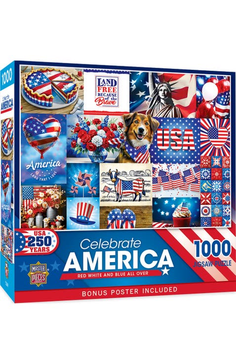 Red White & Blue All Over 1000pc Puzzle