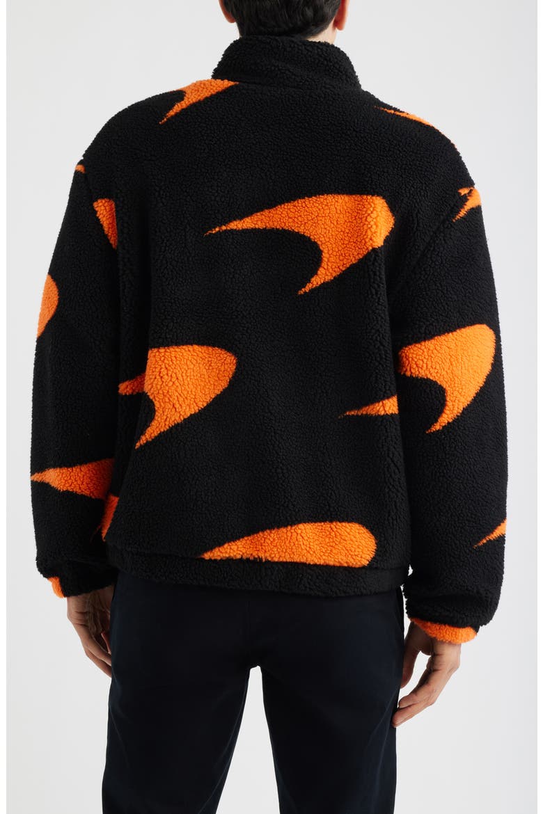 x McLaren Fleece Jacket, Alternate, color, BLACK/ PAPAYA OR