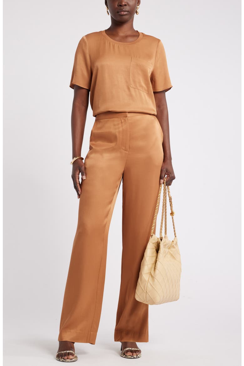 Woven Pocket T-Shirt, Alternate, color, TAN THRUSH