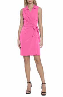 DONNA MORGAN FOR MAGGY Sleevelss Wrap Dress