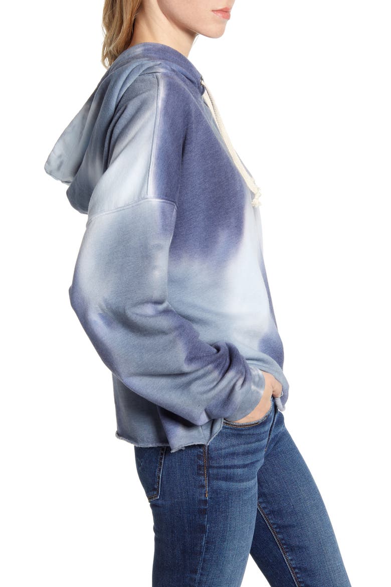 Tie Dye Hooded Sweatshirt, Alternate, color, NAVY- BLUE COMBO