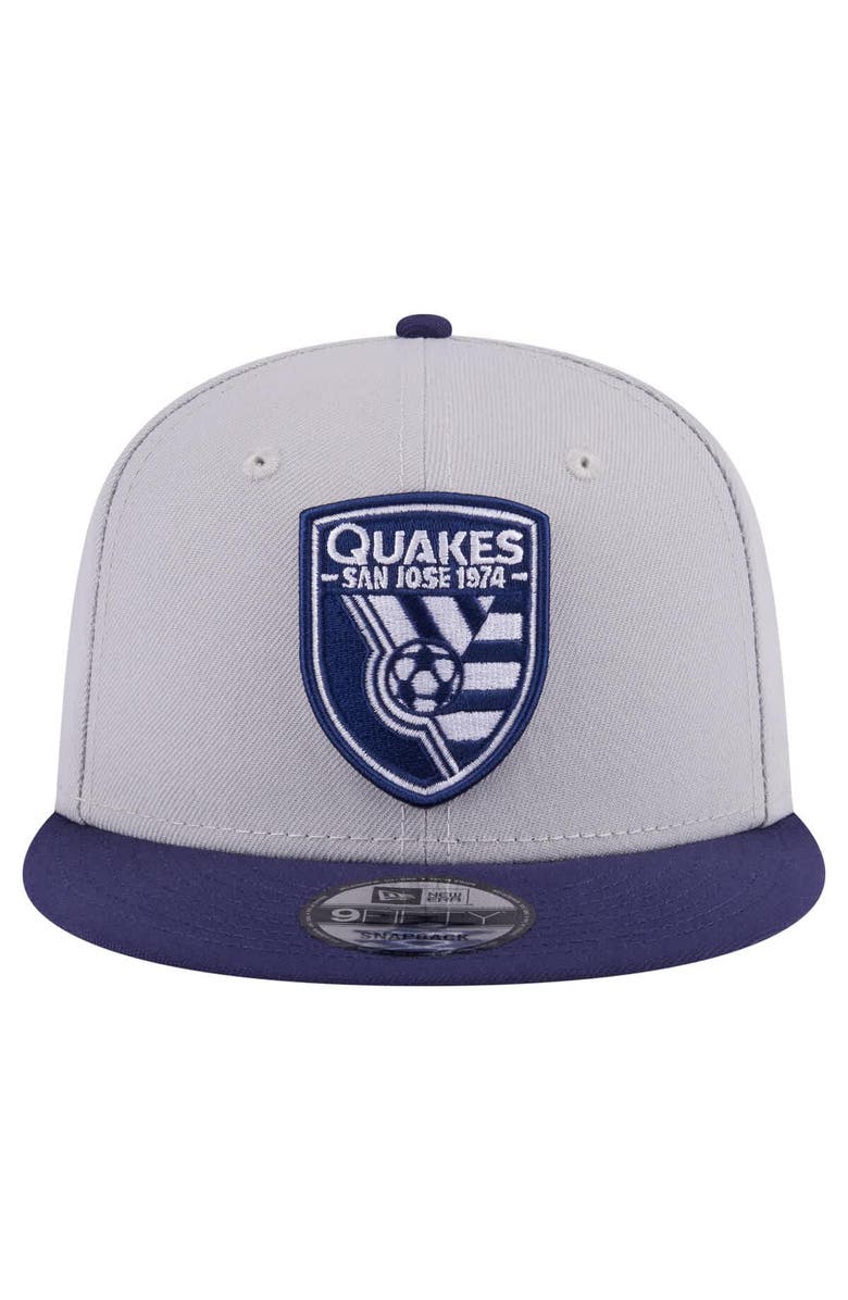 New Era Men's New Era Gray San Jose Earthquakes Color Pack Two-Tone 9FIFTY Snapback Hat, Alternate, color, Gray
