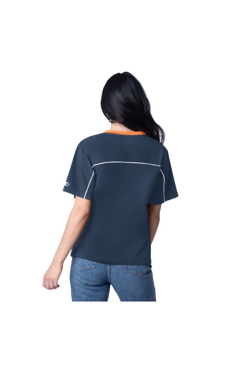 STARTER Women's Starter Navy Houston Astros Game Day V-Neck T-Shirt, Alternate, color, 