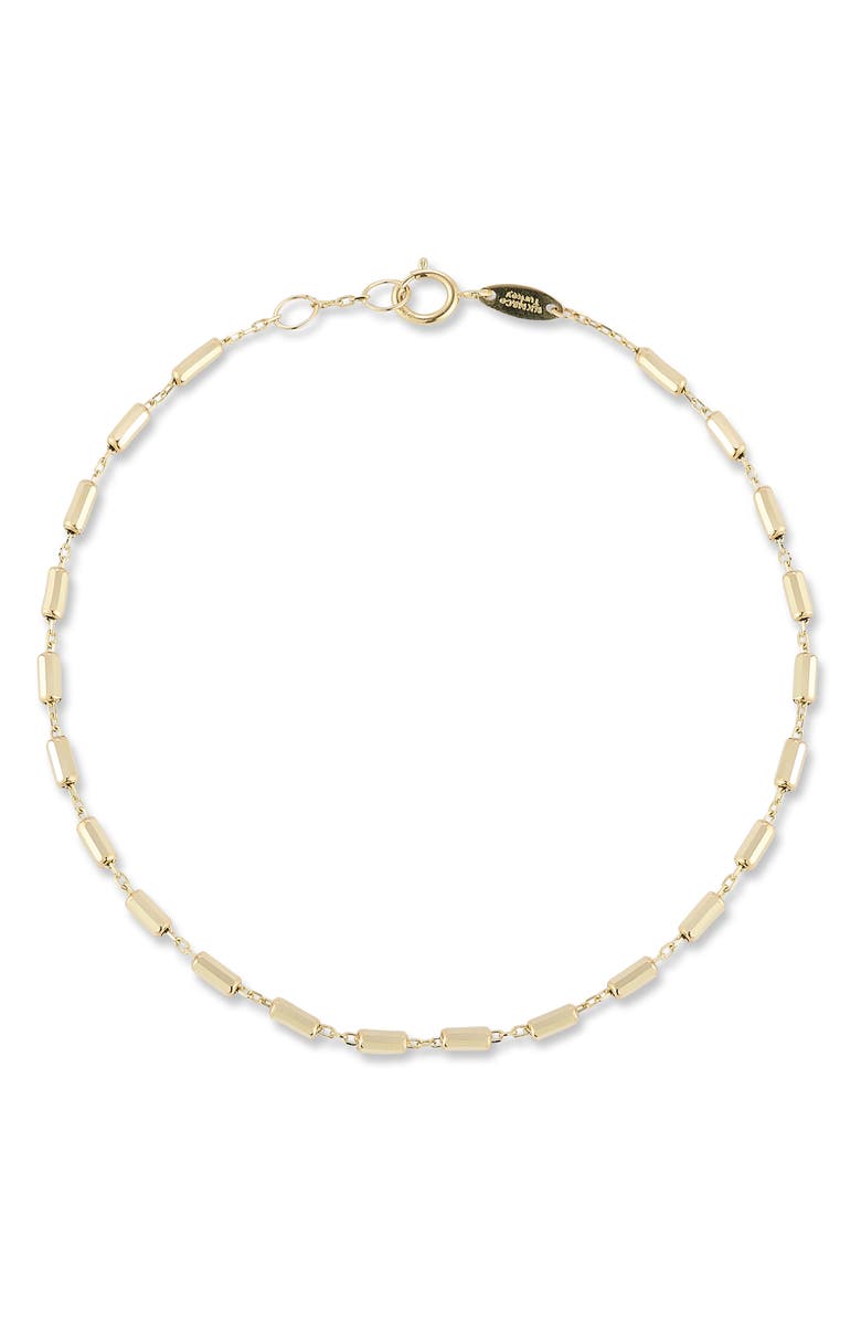 Ember Fine Jewelry 14K Gold Cylinder Chain Bracelet, Main, color, Gold