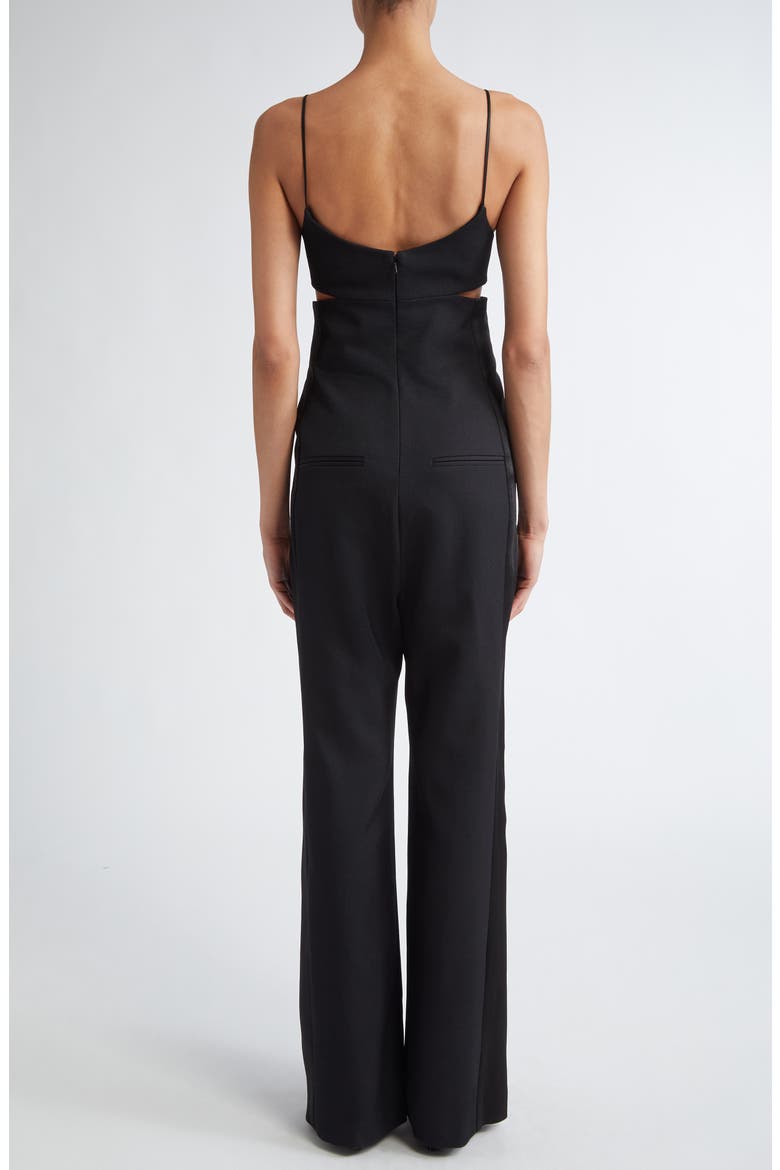 Cutout Detail Cami Jumpsuit, Alternate, color, BLACK