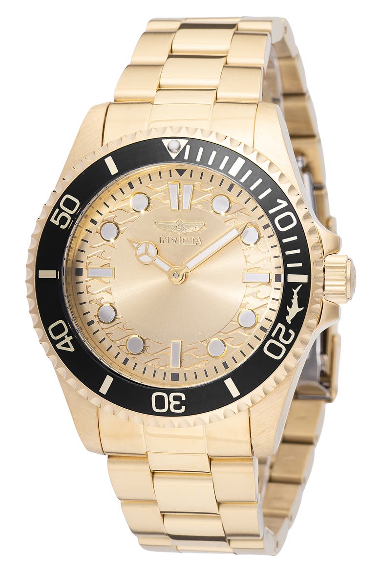 Pro Diver Quartz Bracelet Watch, 43mm, Main, color, GOLD
