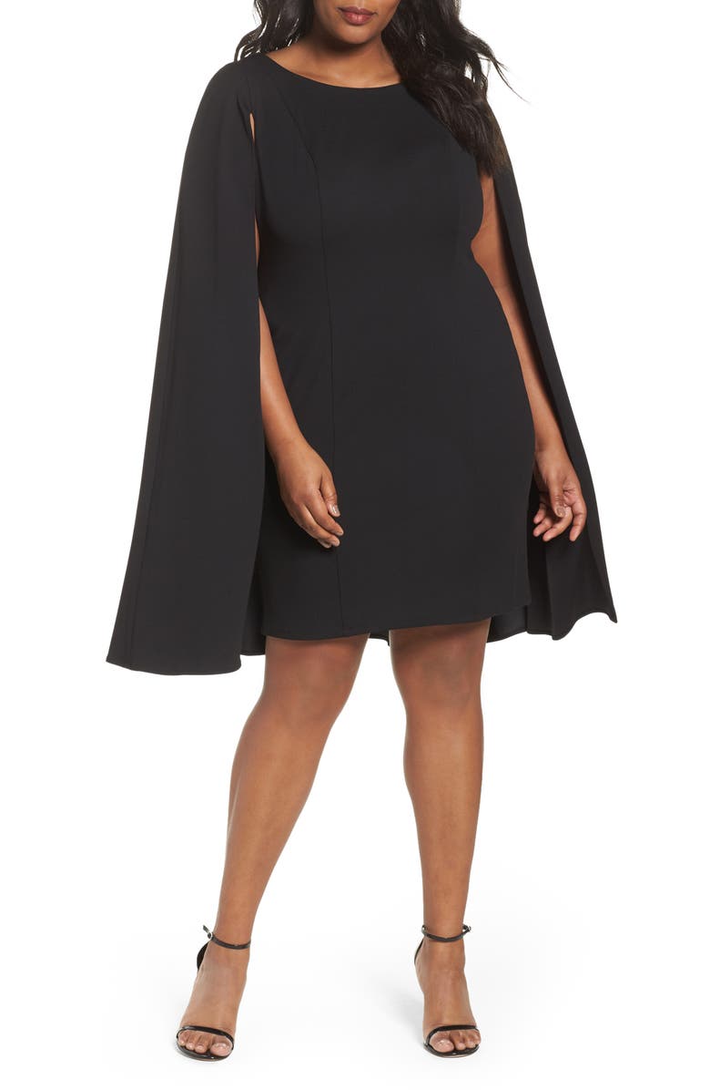 Adrianna Papell Cape Sheath Dress, Main, color,
