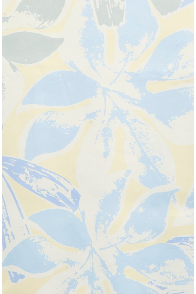 Floral Satin Scarf, Alternate, color, BLUE HORIZON FLORAL