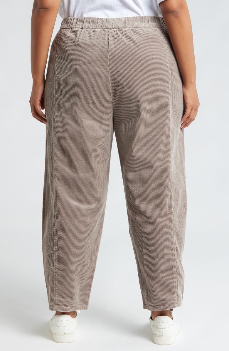 Eileen Fisher Ankle Length Corduroy Lantern Pants, Alternate, color, Taupe