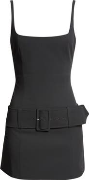 Sandy Liang Hami Belted Stretch Suiting Minidress