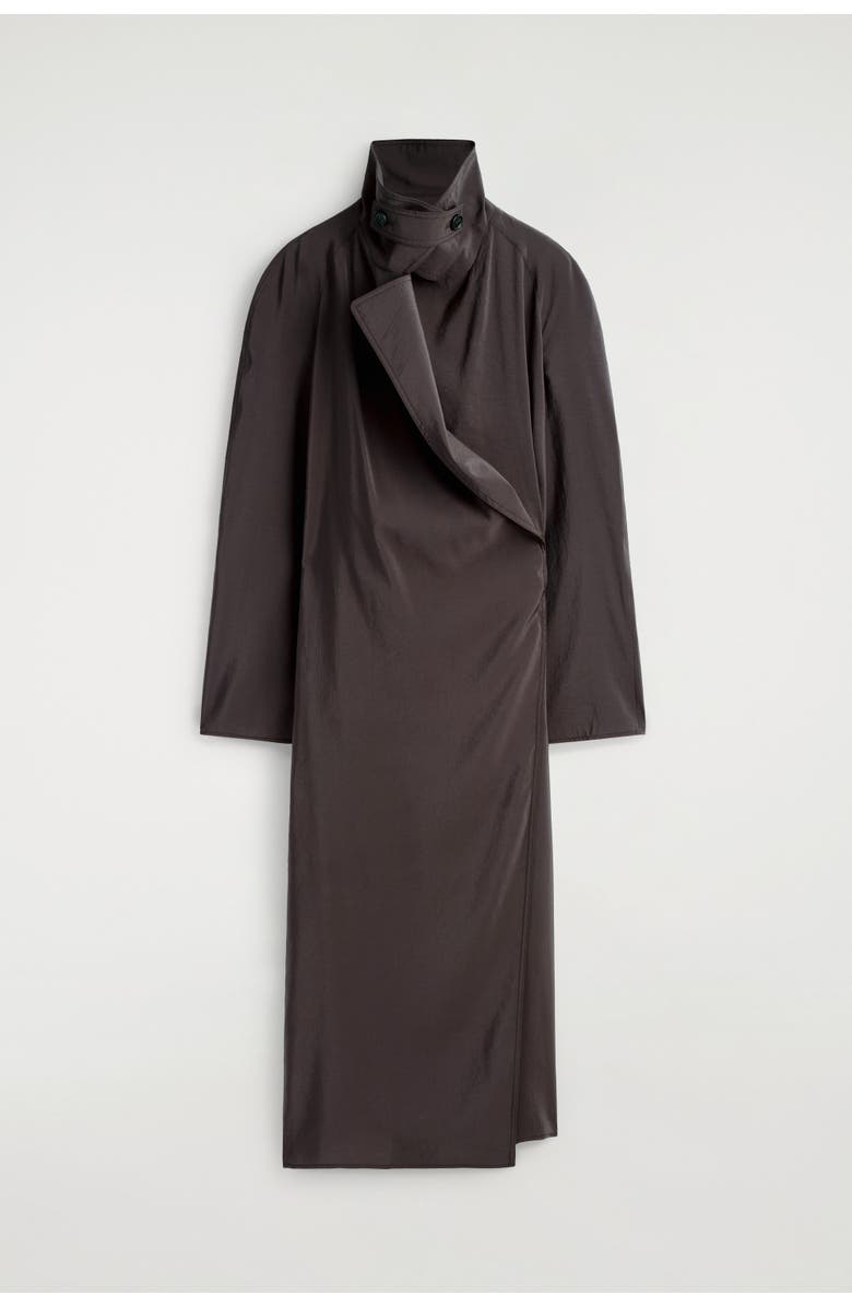 COS Utility Trench-Style Midi Dress, Alternate, color, Dark Brown