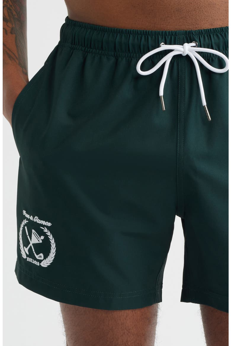 Clubhouse Swim Trunks, Alternate, color, GREEN