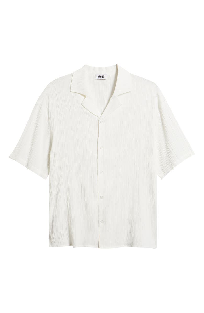 KROST Textured Camp Shirt, Main, color, White