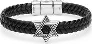 LAGOS Men's Anthem Star of David Leather Bracelet
