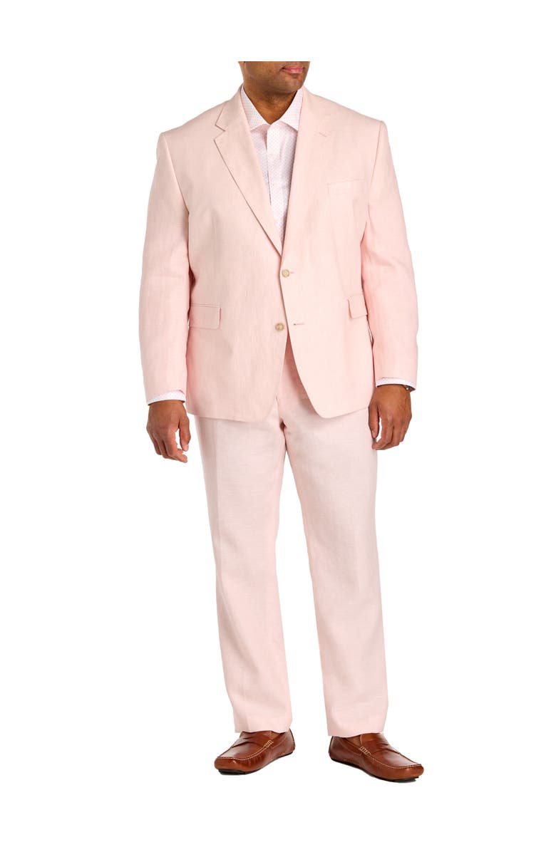 Tallia Big & Tall Linen Suit Jacket V2, Alternate, color, Pink