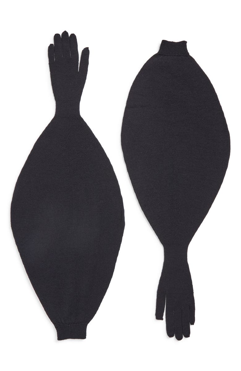 Paloma Wool Flake Puff Merino Wool Gloves, Main, color, Dark Grey