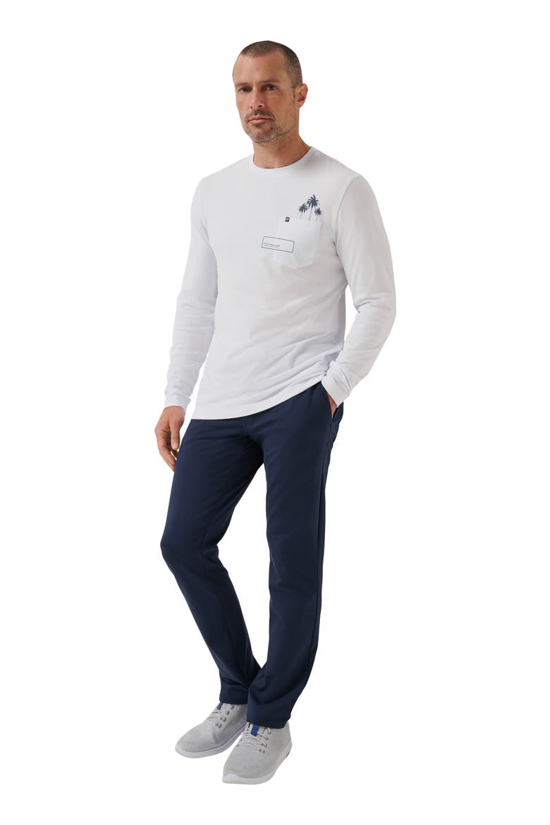 Reef Stop Long Sleeve Cotton Pocket T-Shirt, Alternate, color, WHITE