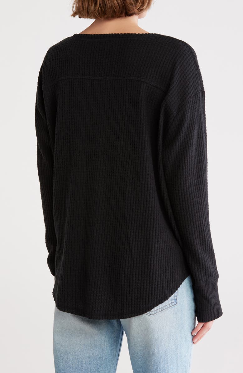 Lucky Brand Cloud Notch Neck Long Sleeve Top, Alternate, color,