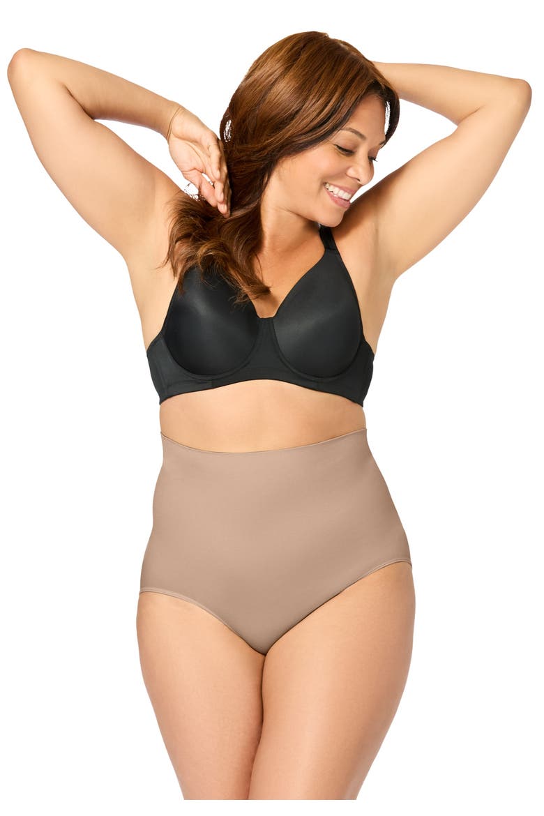Instant Shaper Medium Control Seamless High Waist Brief, Main, color, NUDE