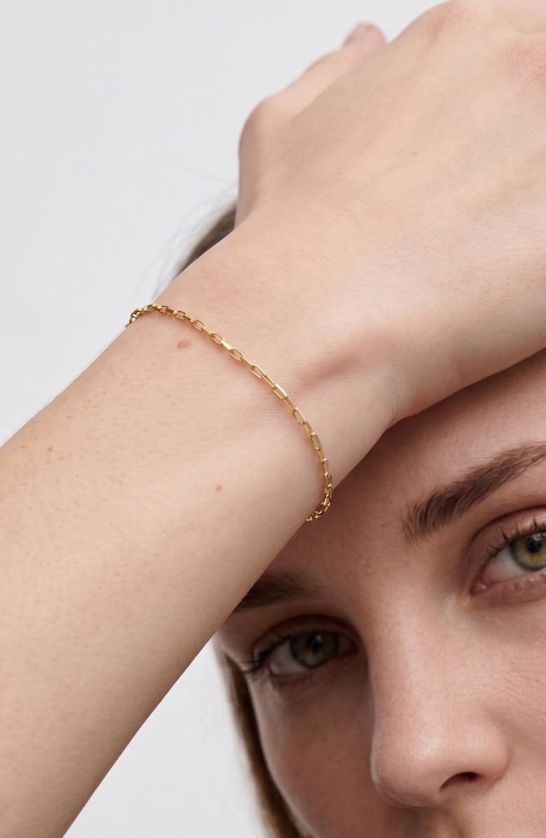 YOJ Mini Link Chain Bracelet in Gold, Alternate, color, Gold
