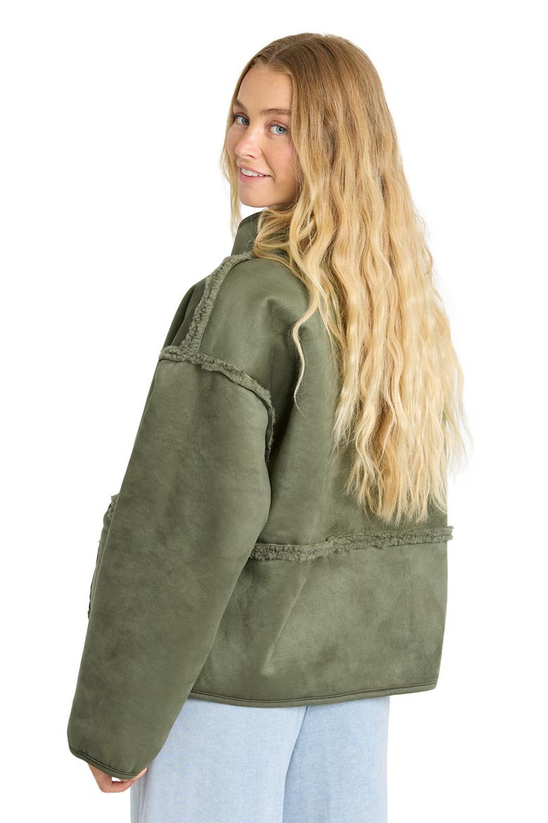 Camper Reversible High-Pile Fleece Jacket, Alternate, color, CANTEEN