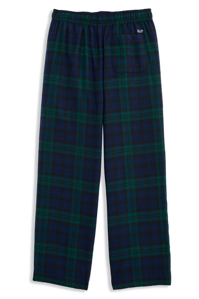 Kids' Flannel Lounge Pants, Alternate, color, JET BLACK BLACKWATCH