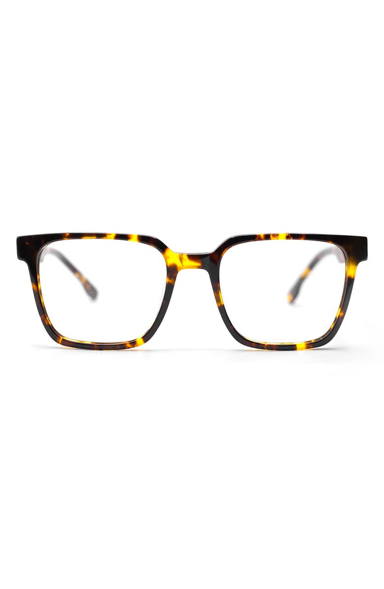 Bôhten Jade 50mm Gradient Square Optical Glasses, Main, color, Tortoise / Clear